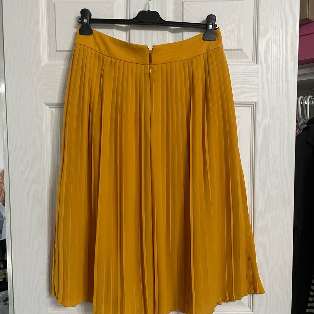 Jcrew Factory Plisse Skirt-Mustard